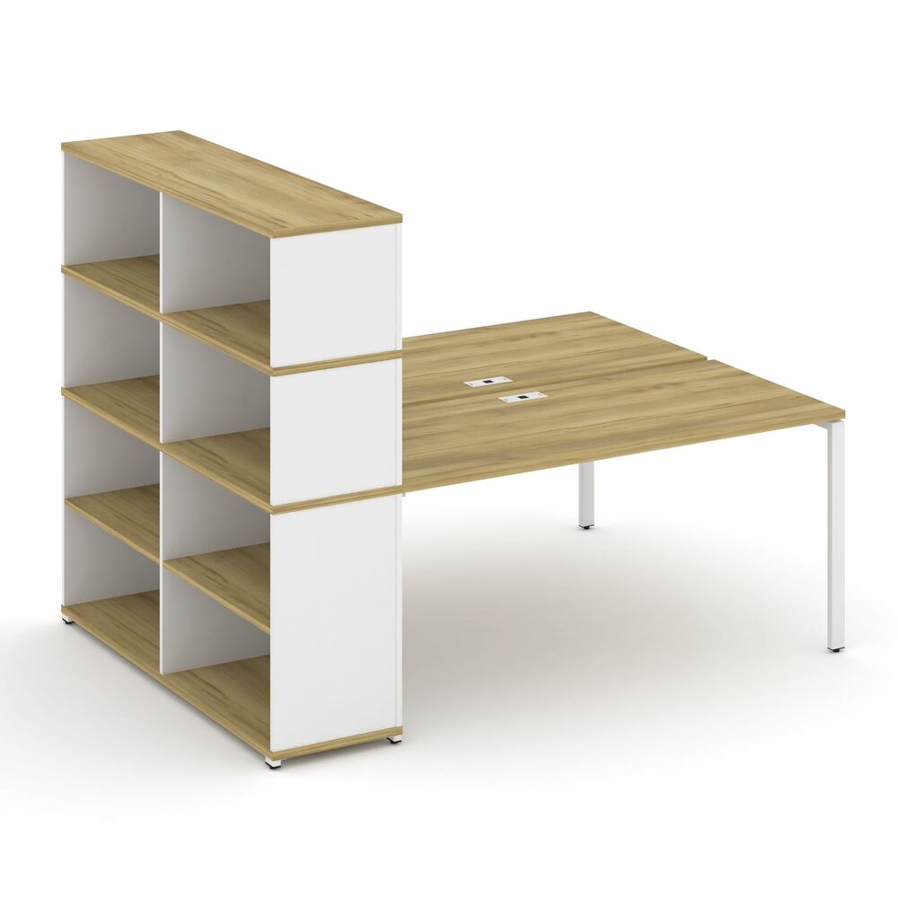 Рабочая станция с опорным стеллажом с надставкой высокой