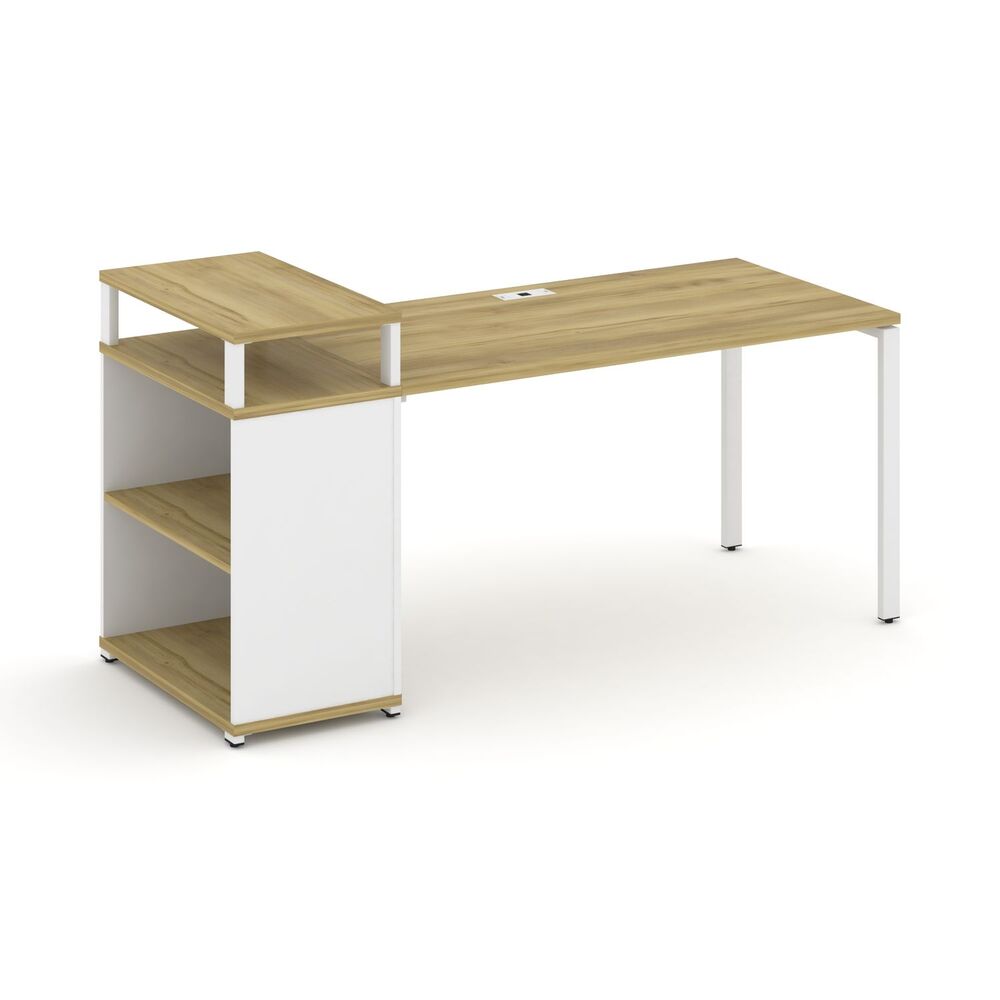 Стол рабочий с опорным стеллажом с верхним горизонтом