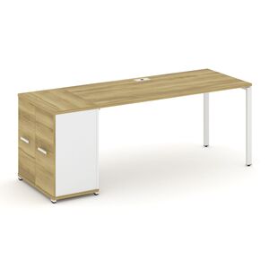 Стол рабочий с опорным распашным шкафом