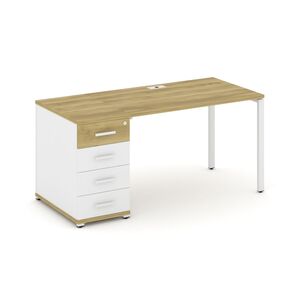 Стол рабочий с одной опорной тумбой