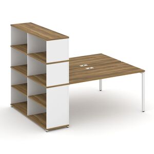 Рабочая станция с опорным стеллажом с надставкой высокой