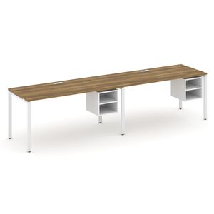 Рабочая станция односторонняя с подвесными тумбами на 2 места