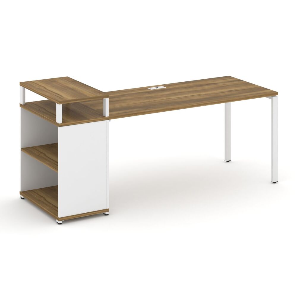 Стол рабочий с опорным стеллажом с верхним горизонтом