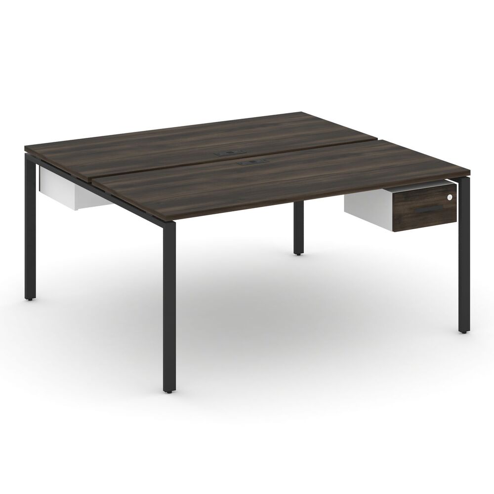 Рабочая станция двухсторонняя с подвесными тумбами на 2 места