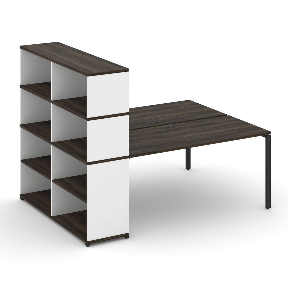 Рабочая станция с опорным стеллажом с надставкой высокой