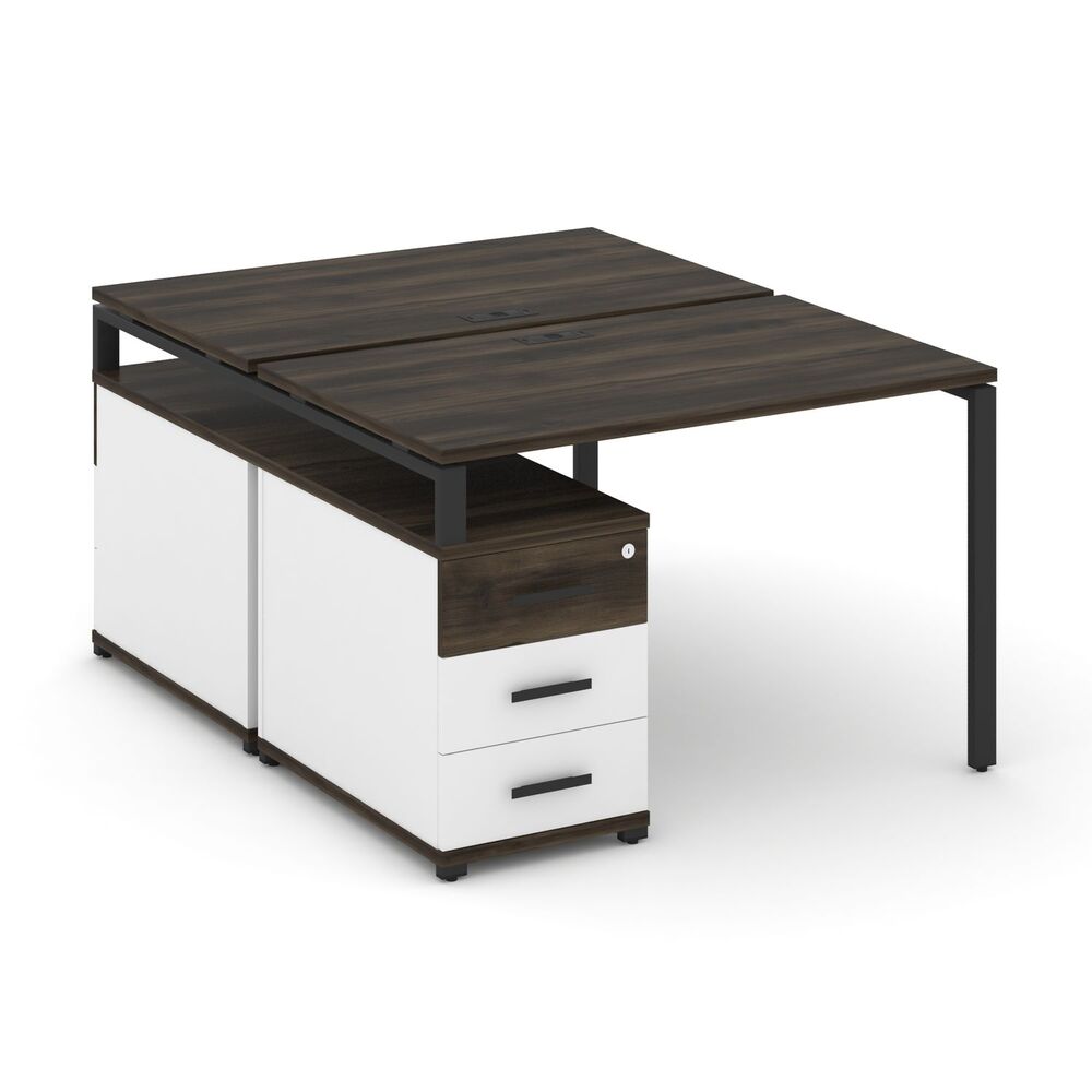 Рабочая станция на 2 места с двухсторонней опорной тумбой