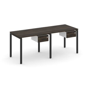 Рабочая станция односторонняя с подвесными тумбами на 2 места