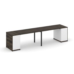 Рабочая станция с опорными распашными шкафами