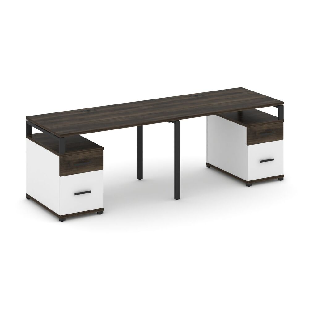 Рабочая станция на 2 места с двумя опорными тумбами