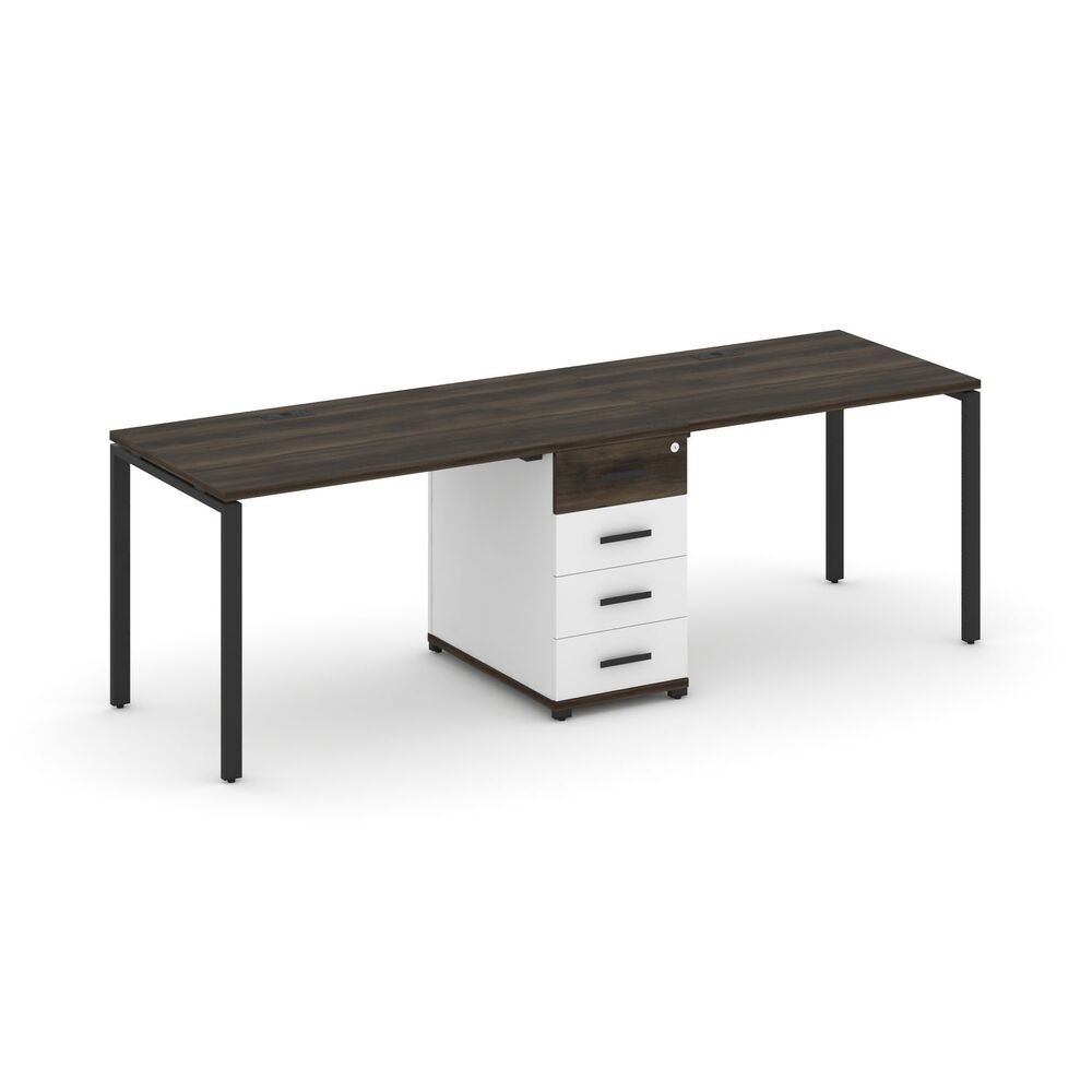 Рабочая станция на 2 места с одной опорной тумбой