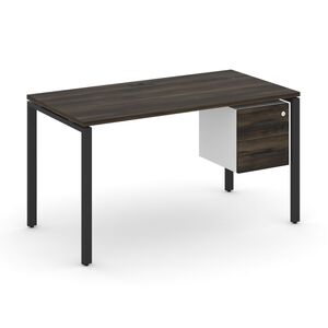 Стол рабочий с подвесной тумбой с двумя ящиками