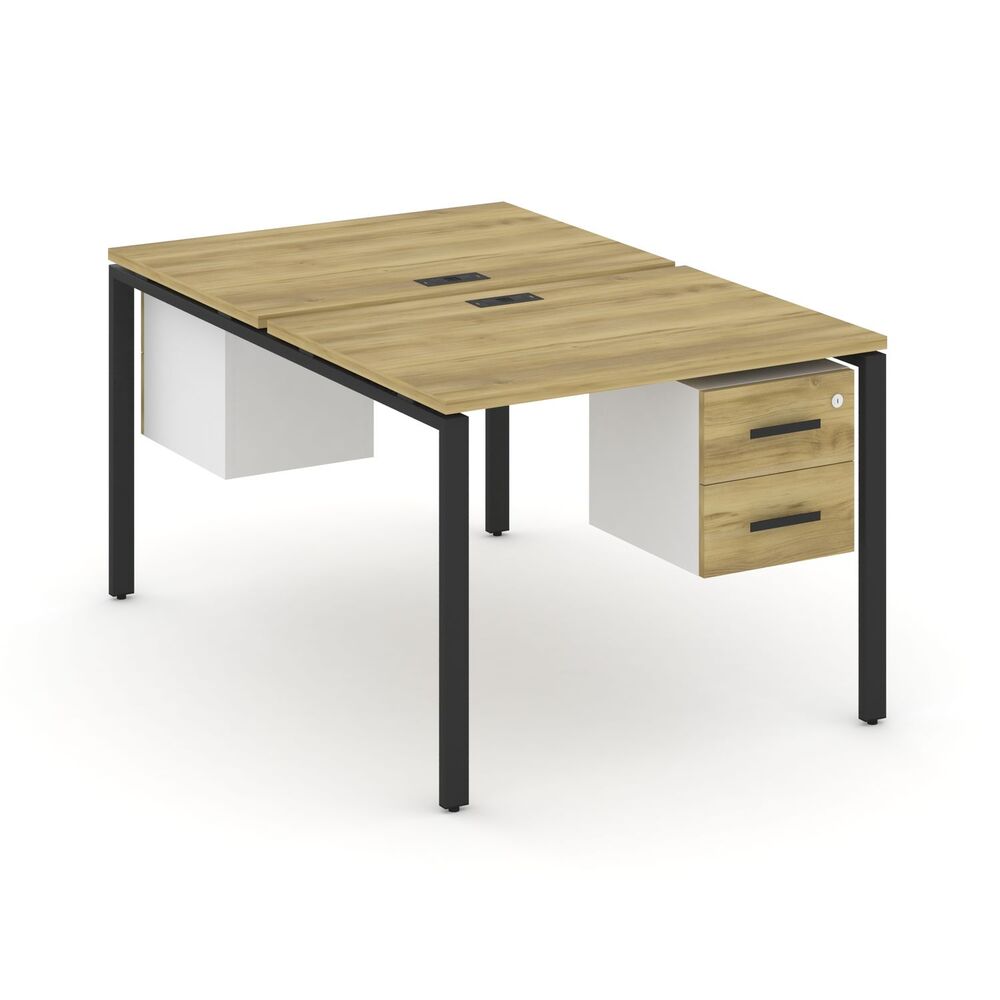 Рабочая станция двухсторонняя с подвесными тумбами на 2 места