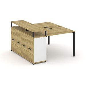 Рабочая станция с опорным распашным шкафом с верхним горизонтом