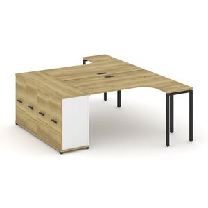 Рабочая станция с опорным распашным шкафом