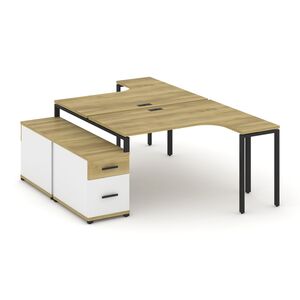 Рабочая станция с двойной опорной тумбой