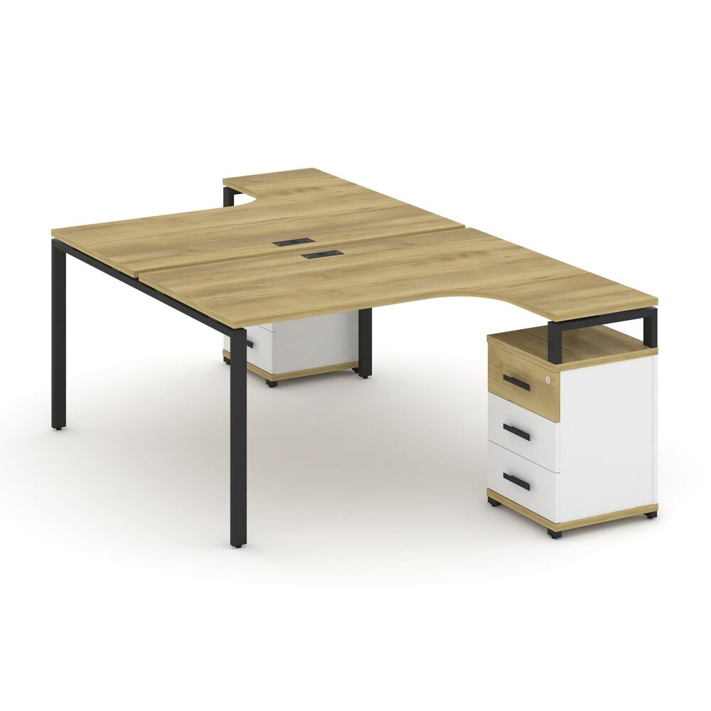 Рабочая станция с двумя опорными тумбами