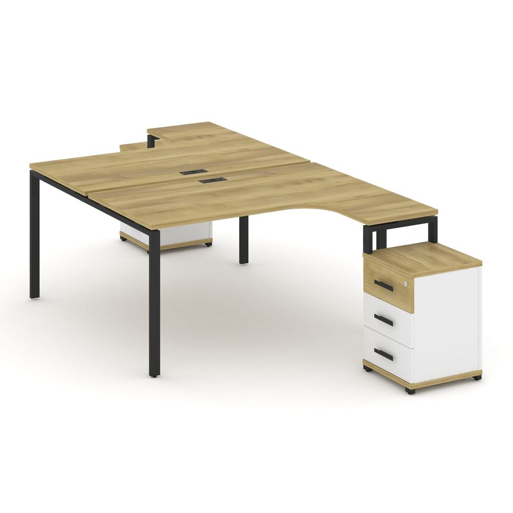 Рабочая станция с двумя опорными тумбами