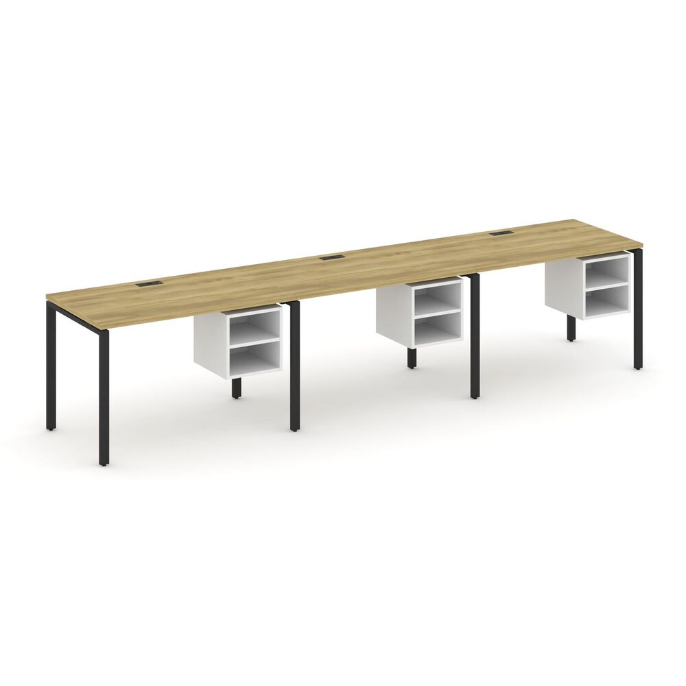 Рабочая станция односторонняя с подвесными тумбами на 3 места