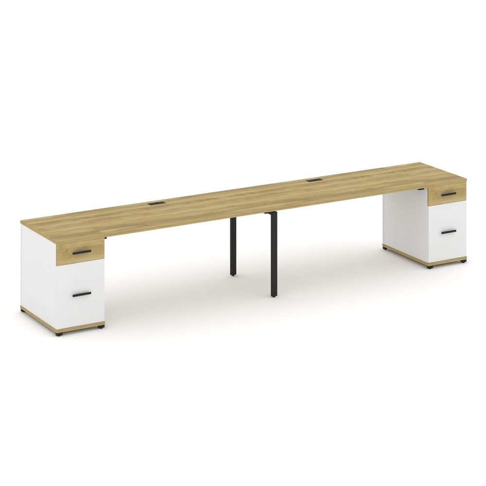 Рабочая станция на 2 места с двумя опорными тумбами