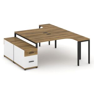 Рабочая станция с двойной опорной тумбой