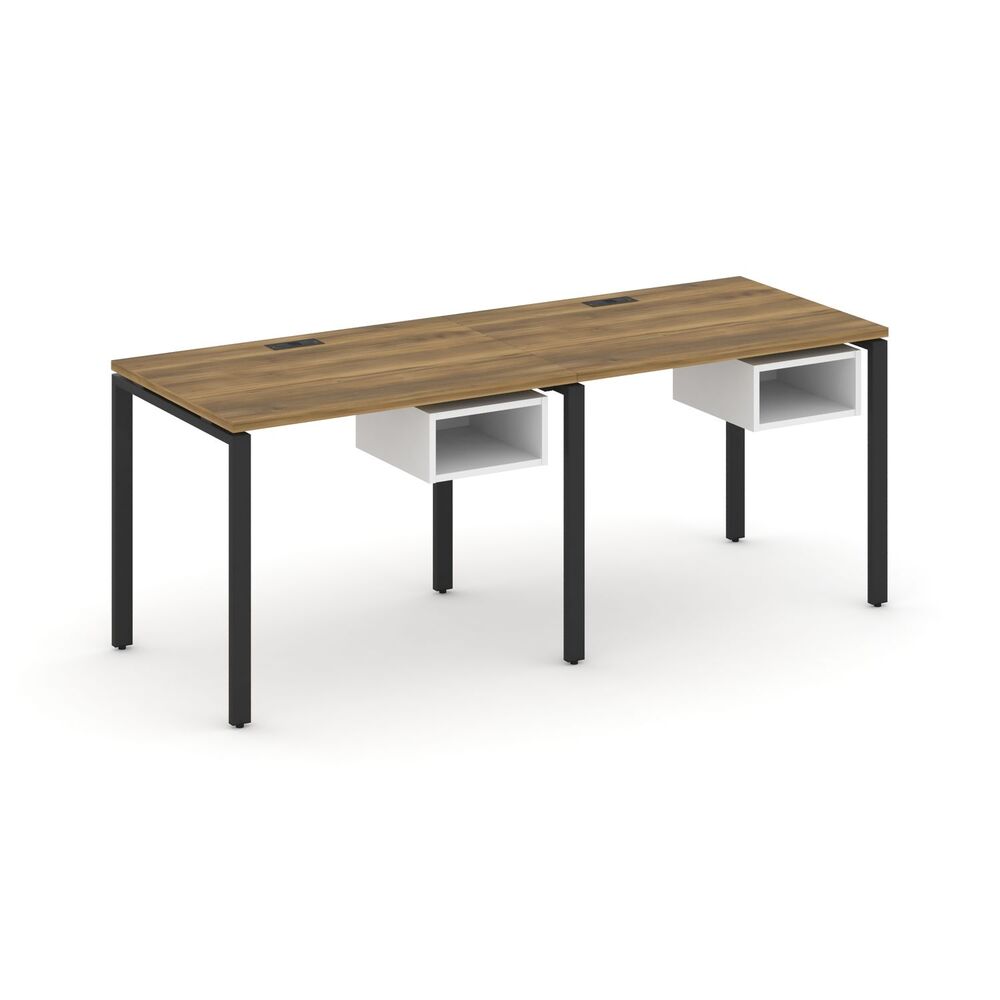 Рабочая станция односторонняя с подвесными тумбами на 2 места