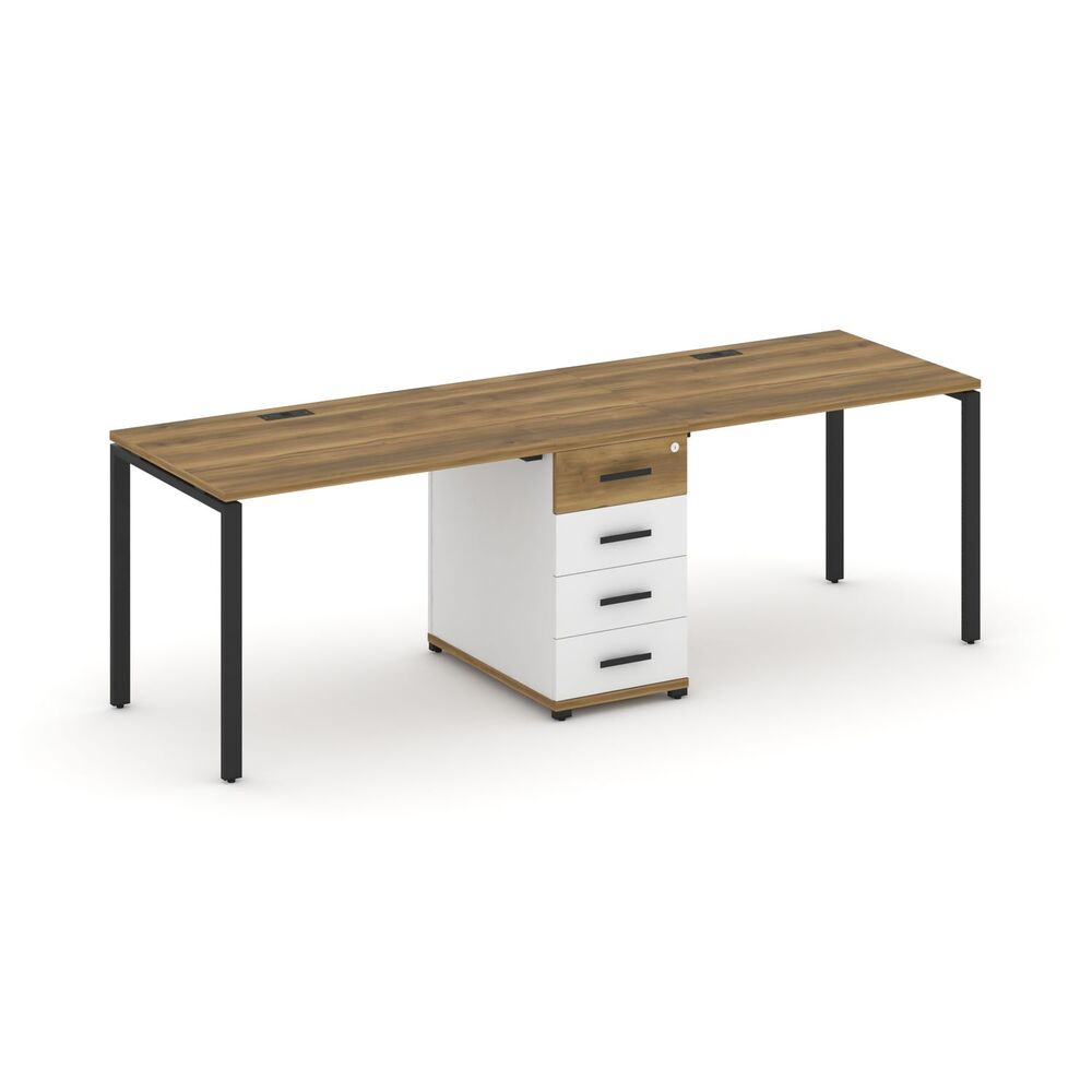 Рабочая станция на 2 места с одной опорной тумбой