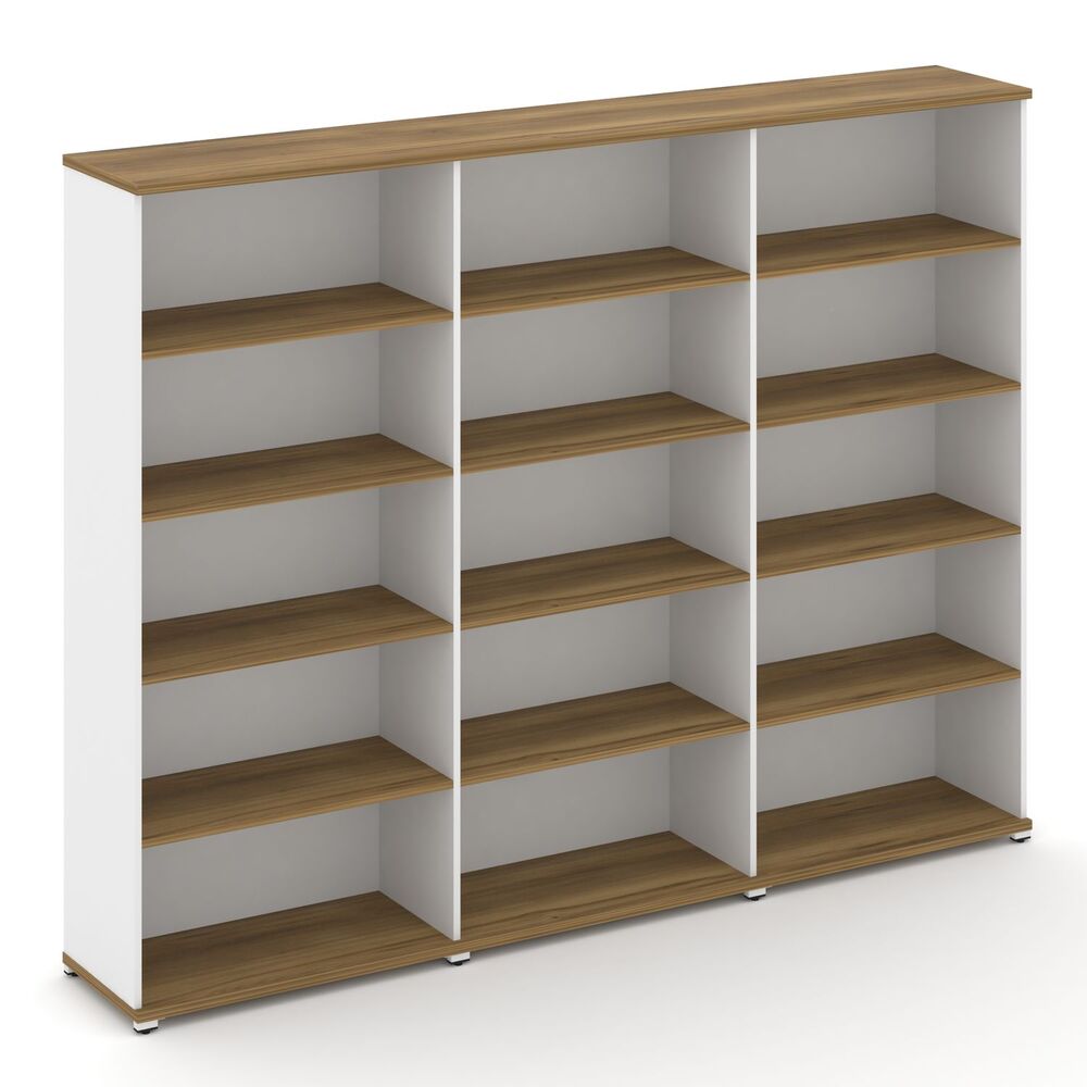 Стеллаж три широкие секции, 5 ниш