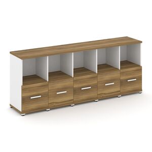 Шкаф пять узких секций, 2 ниши