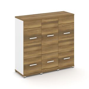 Шкаф три узкие секции, 3 ниши