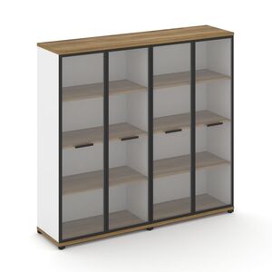 Шкаф две широкие секции, 4 ниши