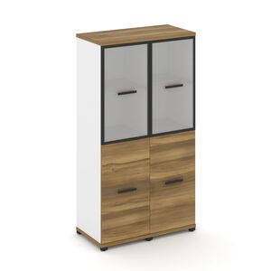 Шкаф две узкие секции, 4 ниши