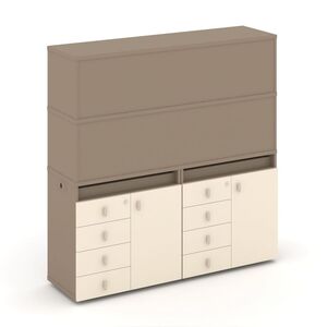 Набор №4. Тумба двойная+высокая надставка