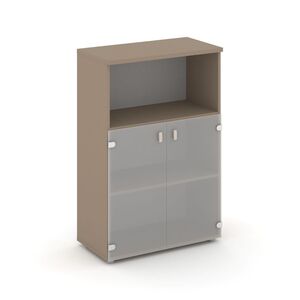 Шкаф средний широкий (2 низких фасада стекло)