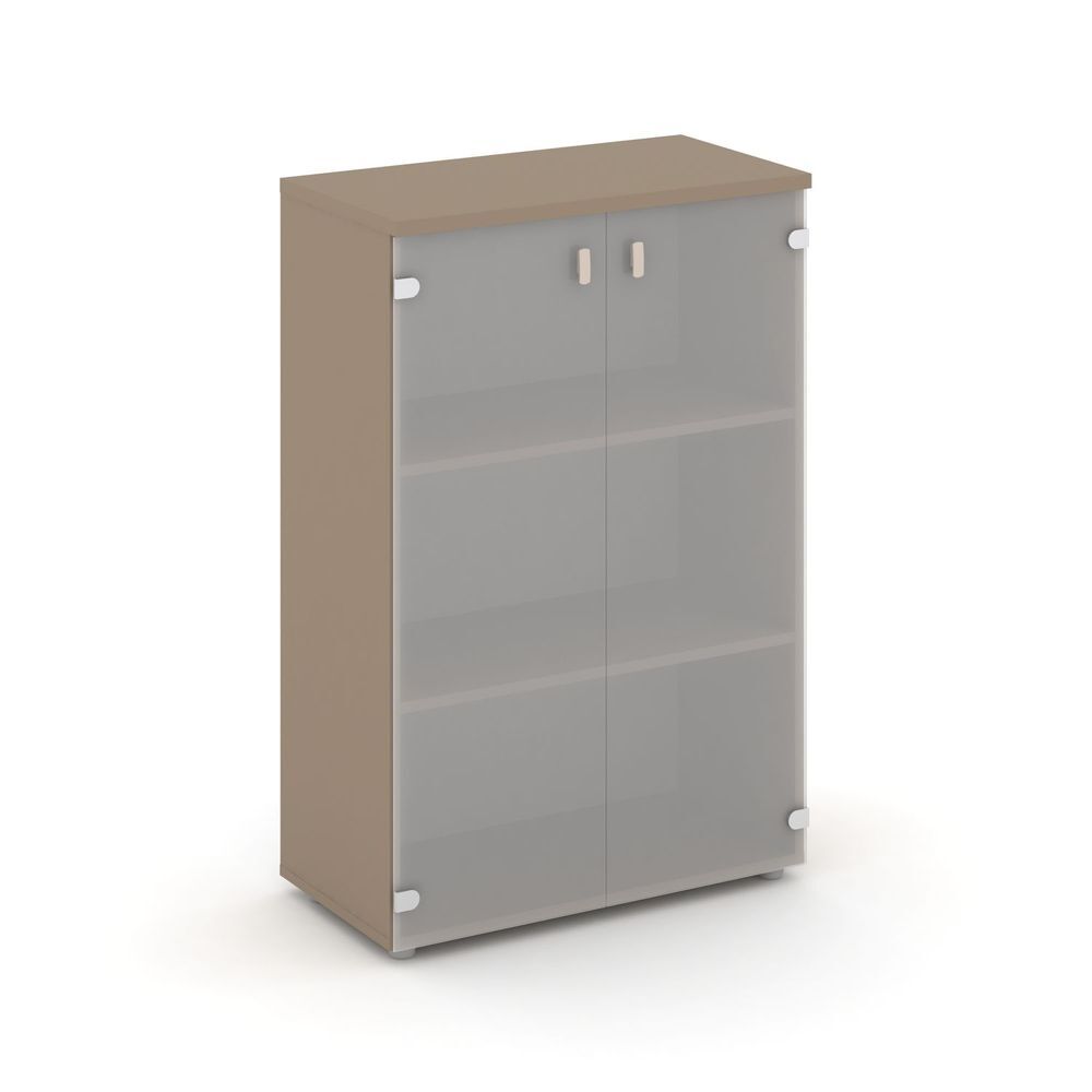 Шкаф средний широкий (2 средних фасада стекло)