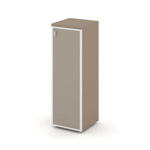 Шкаф средний узкий правый (1 средний фасад стекло лакобель в раме)