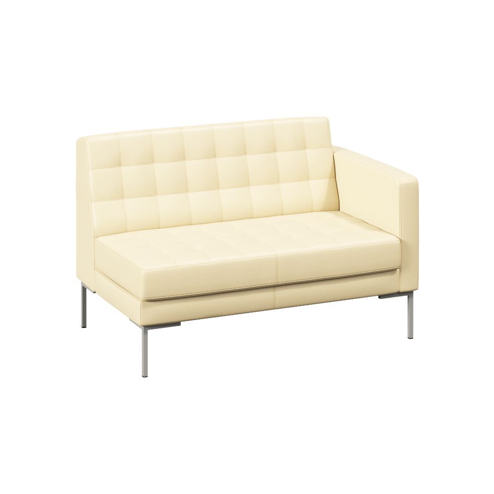 Секция с подлокотником двухместная левая