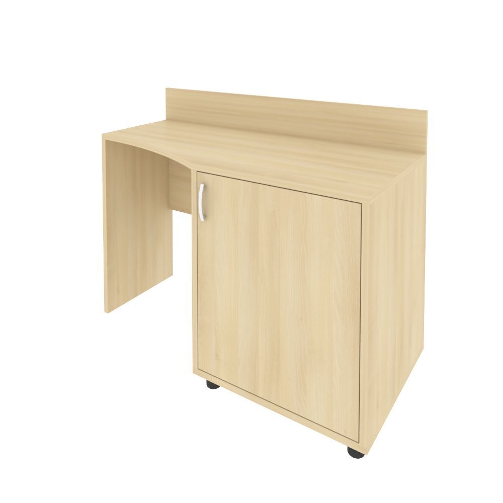 Стол (узкий) с тумбой и бортиком (правый)