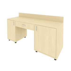 Стол с 2-мя тумбами и бортиком (правый)