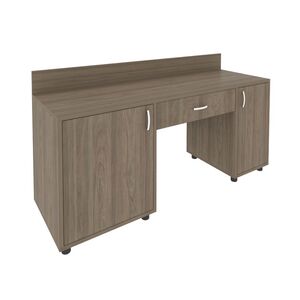 Стол с 2-мя тумбами и бортиком (левый)