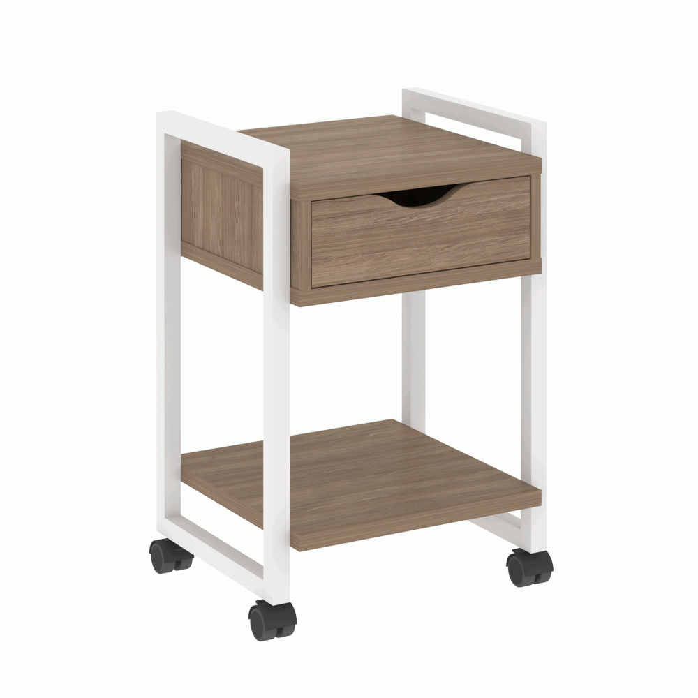 Тумба на колесных опорах с ящиком и полкой