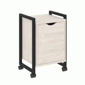 Тумба на колесных опорах с распашным фасадом