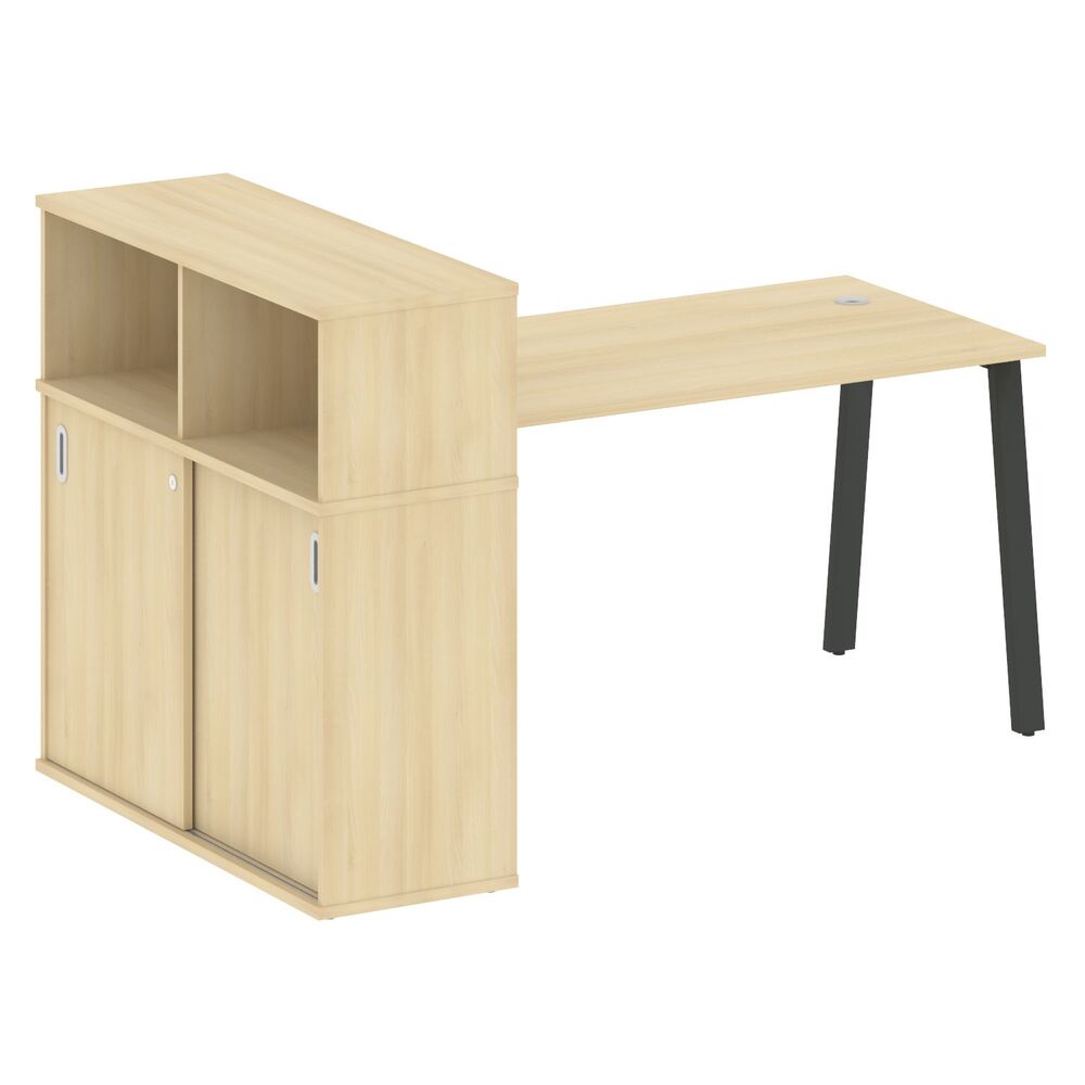 Стол письменный на А-образном м/к с опорным шкафом-купе