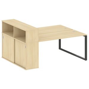 Рабочая станция на О-образном м/к с опорным шкафом-купе