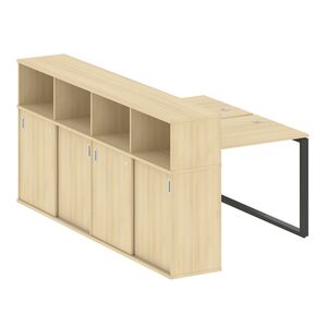 Рабочая станция на О-образном м/к с опорным шкафом-купе