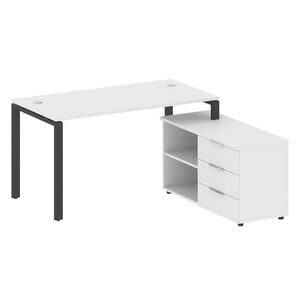 Рабочая станция с опорной тумбой правая