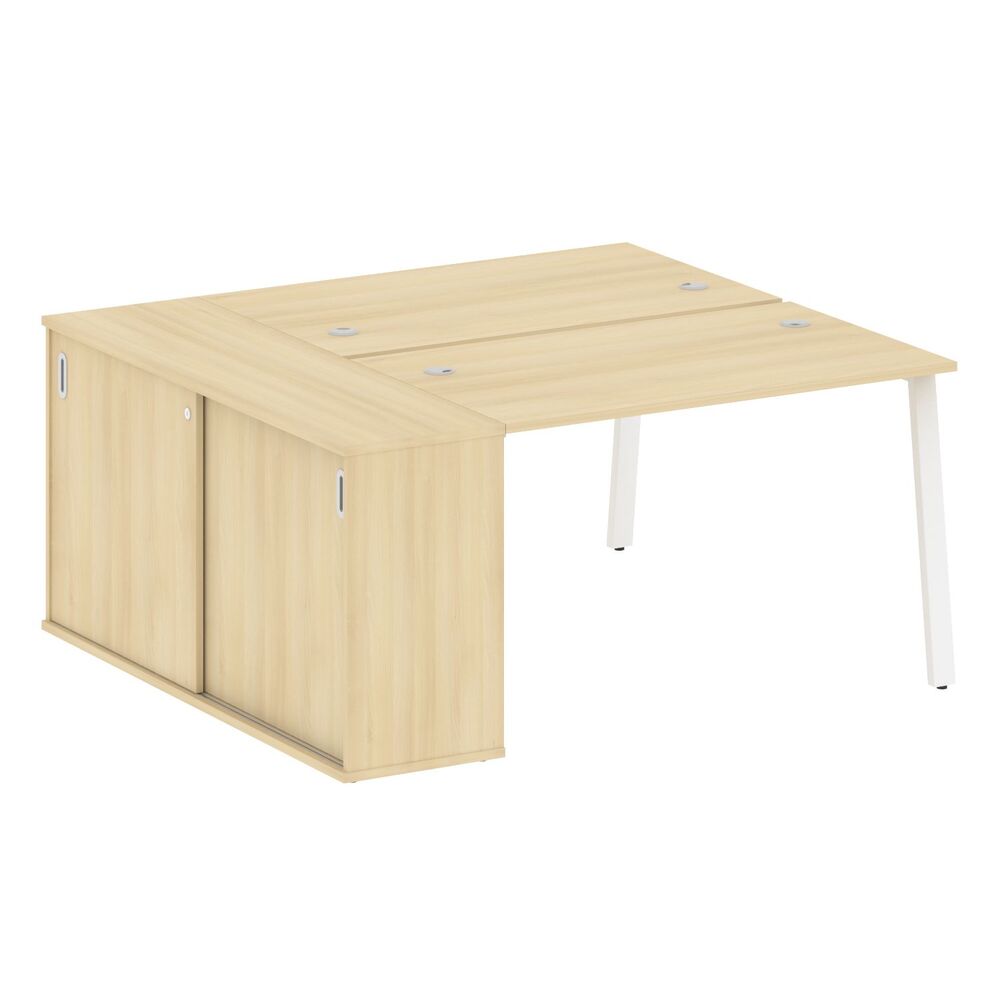 Рабочая станция на А-образном м/к с опорным шкафом-купе