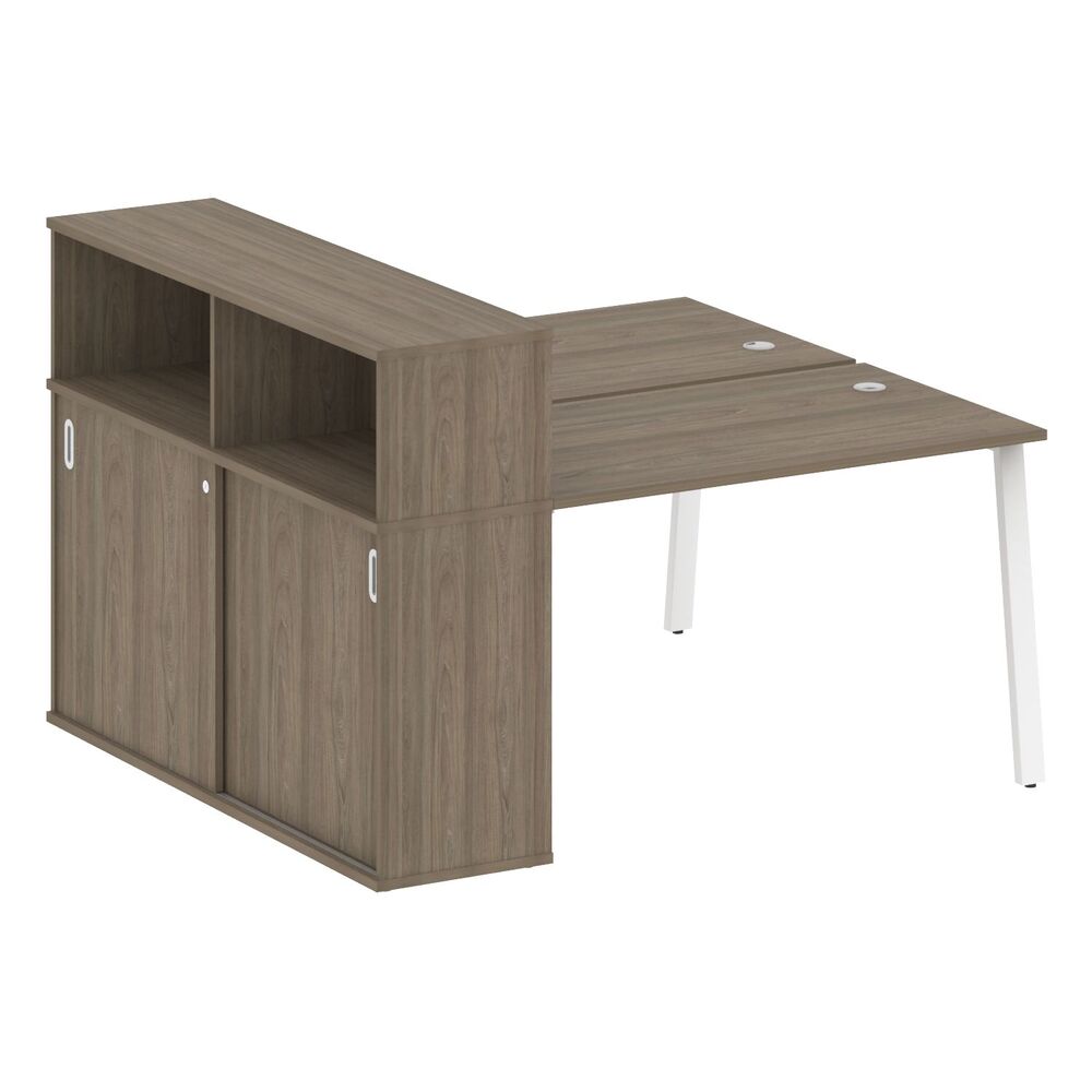 Рабочая станция на А-образном м/к с опорным шкафом-купе