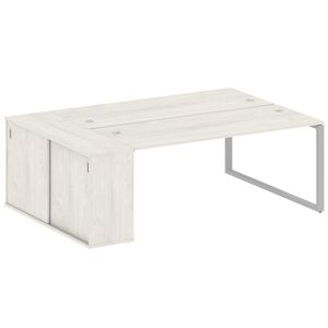 Рабочая станция на О-образном м/к с опорным шкафом-купе