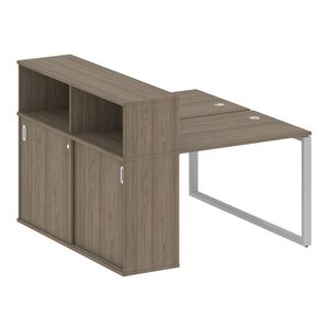Рабочая станция на О-образном м/к с опорным шкафом-купе