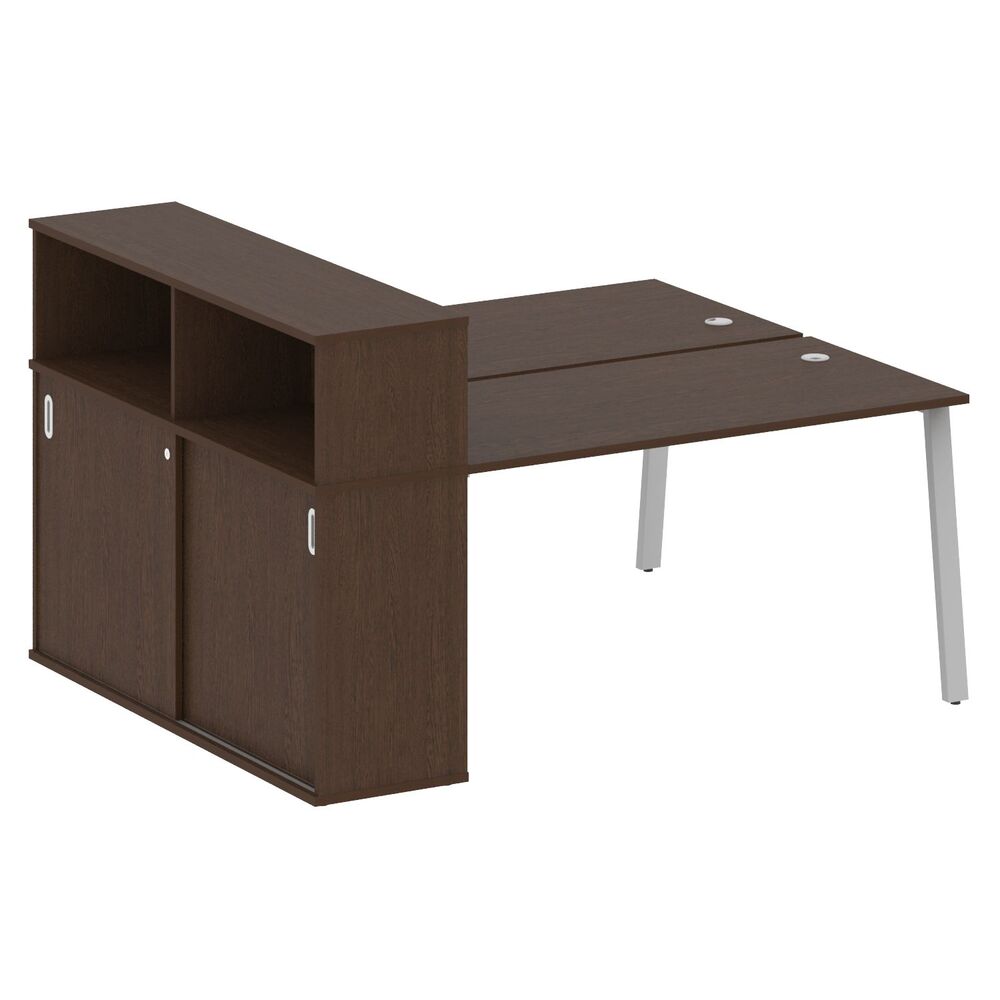 Рабочая станция на А-образном м/к с опорным шкафом-купе